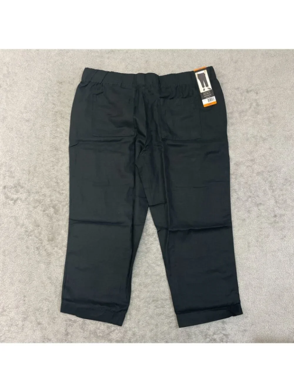 NWT Banana Republic Women's XXL Black Tapered Crop Pants Linen Blend  B1691